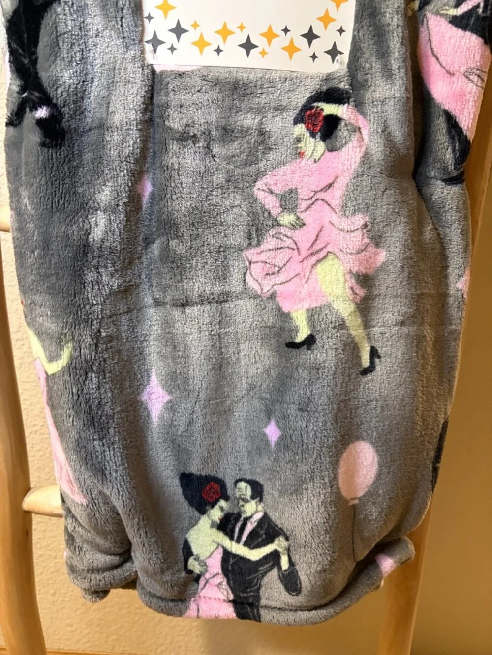 Halloween Enchanted Throw Blanket Dancing Couple Gothic 60x70 NWT